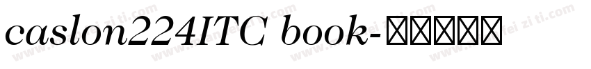 caslon224ITC book字体转换